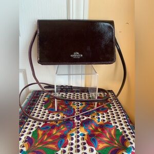 Coach fold over wallet Crossbody Bag burgundy